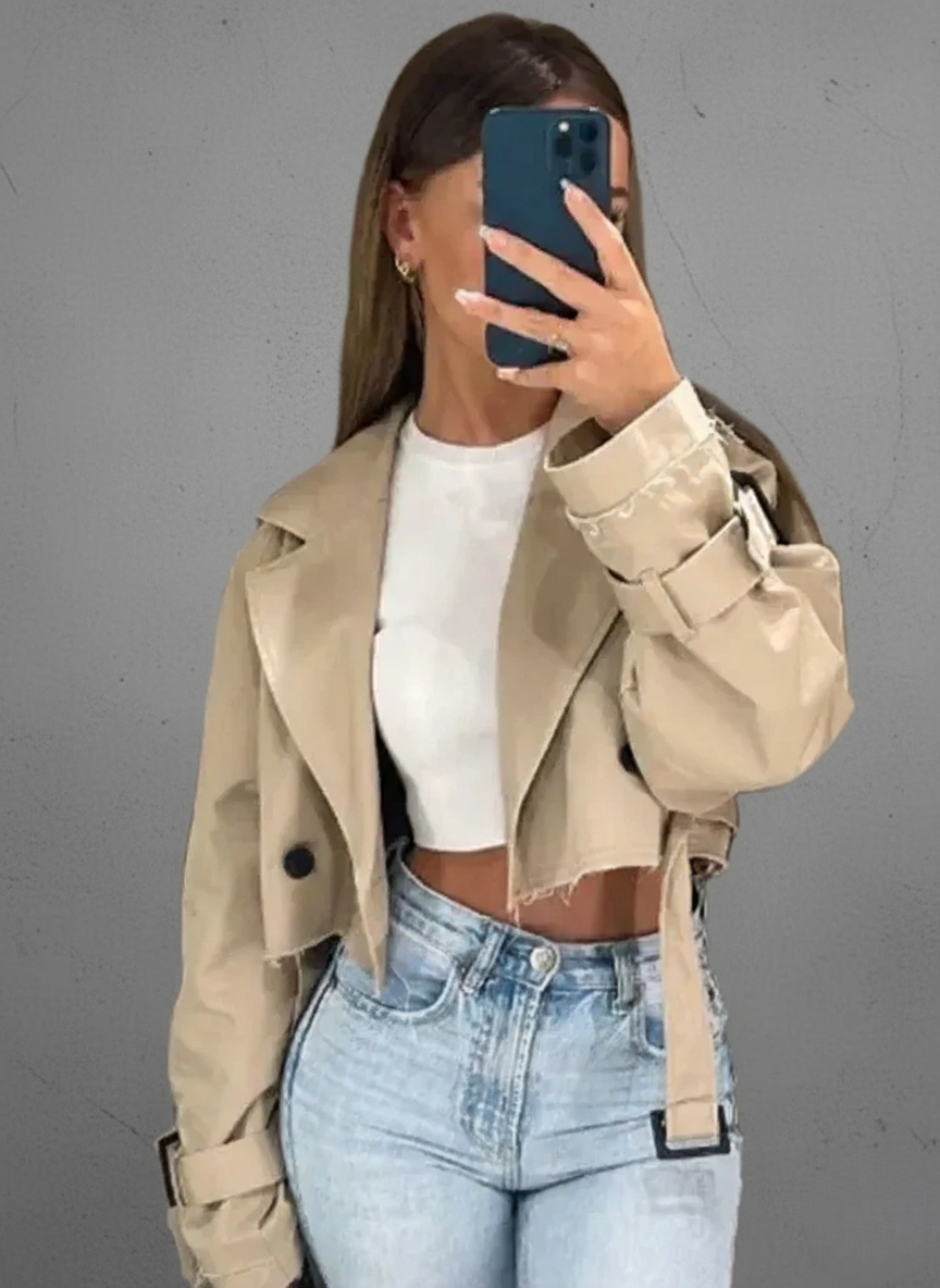 Arenisca™| Trench corto elegante para mujer - Nuovo&CO