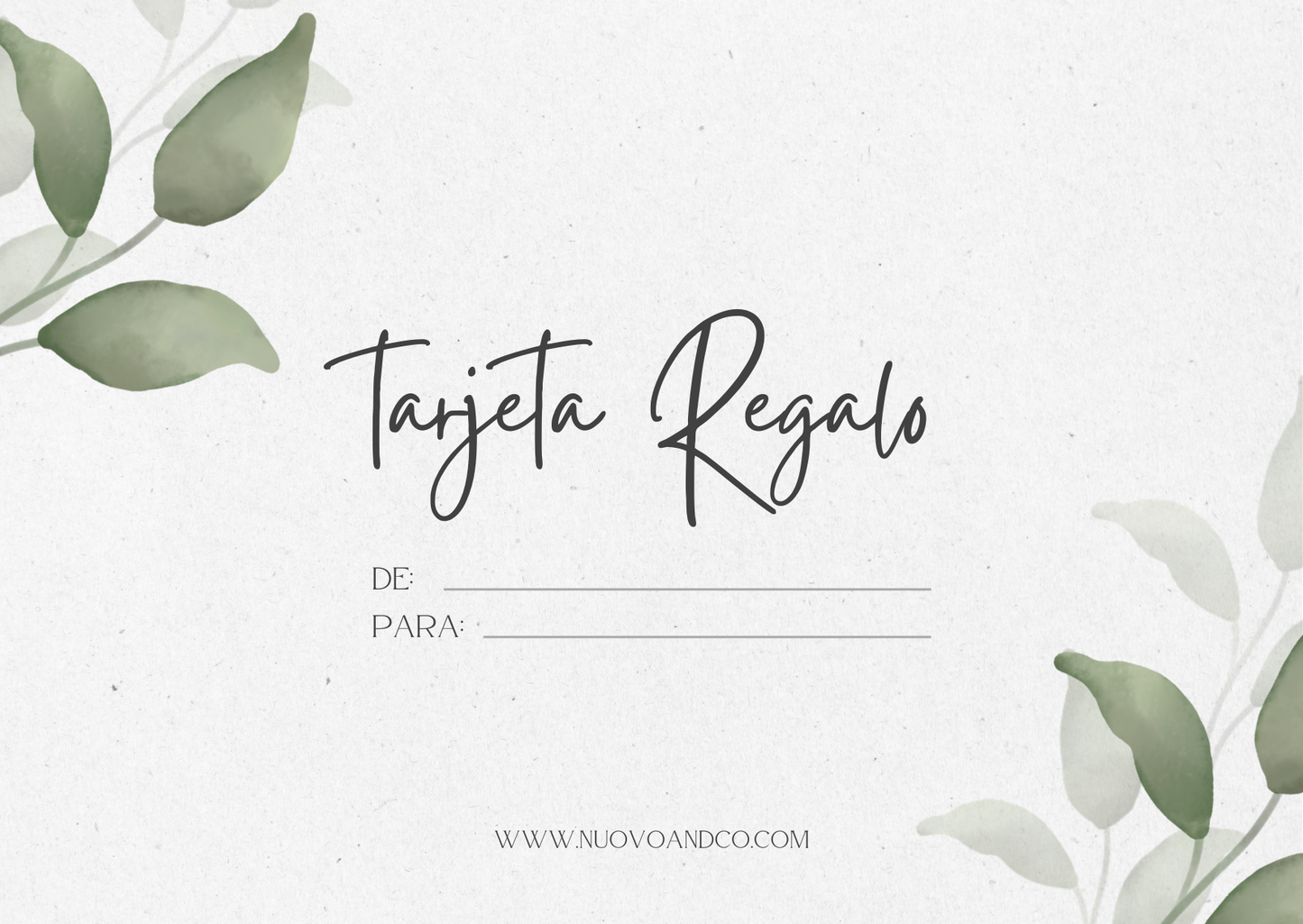 Tarjetas de Regalo Nuovo&Co