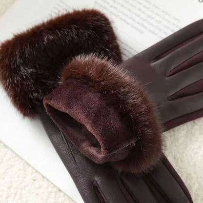 Luxe Fur Cuff™ | Guantes de ecopiel con puño de pelo - Nuovo&CO