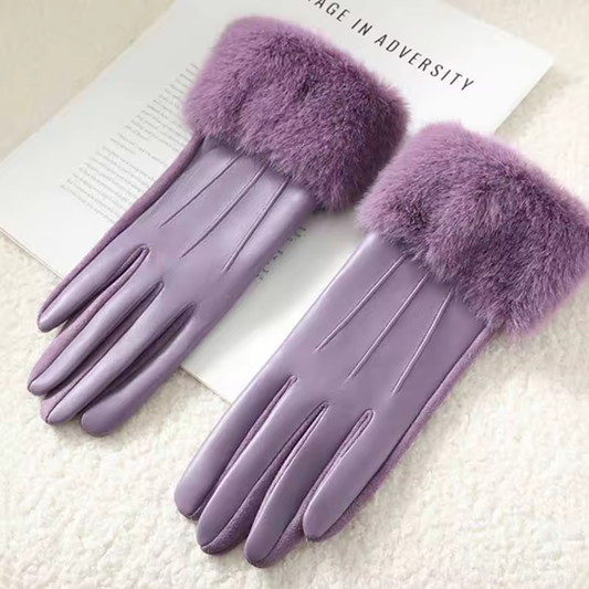 Luxe Fur Cuff™ | Guantes de ecopiel con puño de pelo - Nuovo&CO