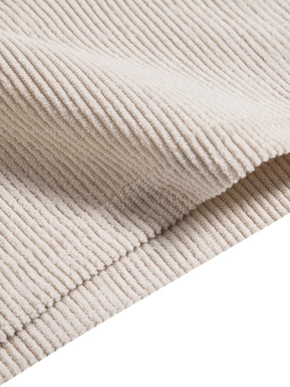 Camisa de botones de pana de manga corta y pantalones cortos