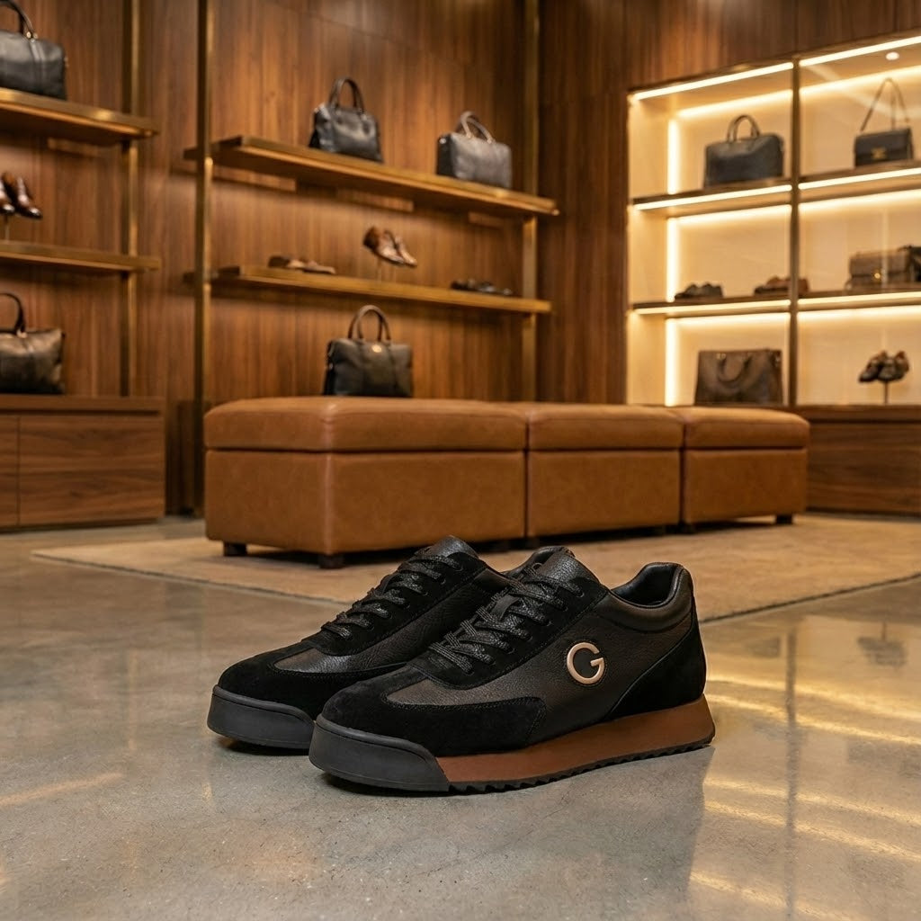 Giorgio™ | Sneakers de piel y ante bicolor estilo urbano - Nuovo&CO