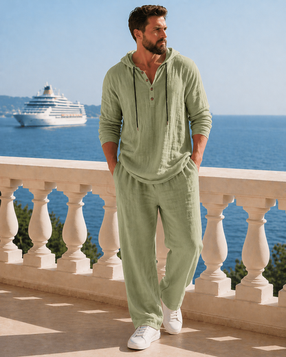 Capri™ · Conjunto lino con capucha para hombre - Nuovo&CO