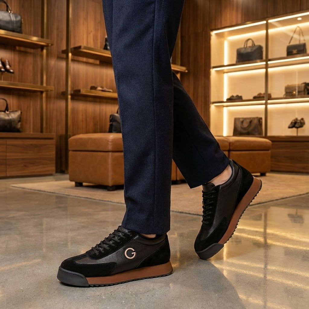 Giorgio™ | Sneakers de piel y ante bicolor estilo urbano - Nuovo&CO