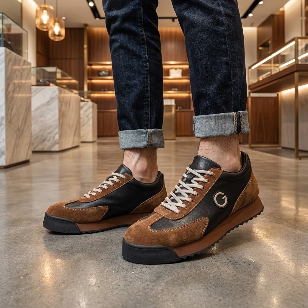 Giorgio™ | Sneakers de piel y ante bicolor estilo urbano - Nuovo&CO