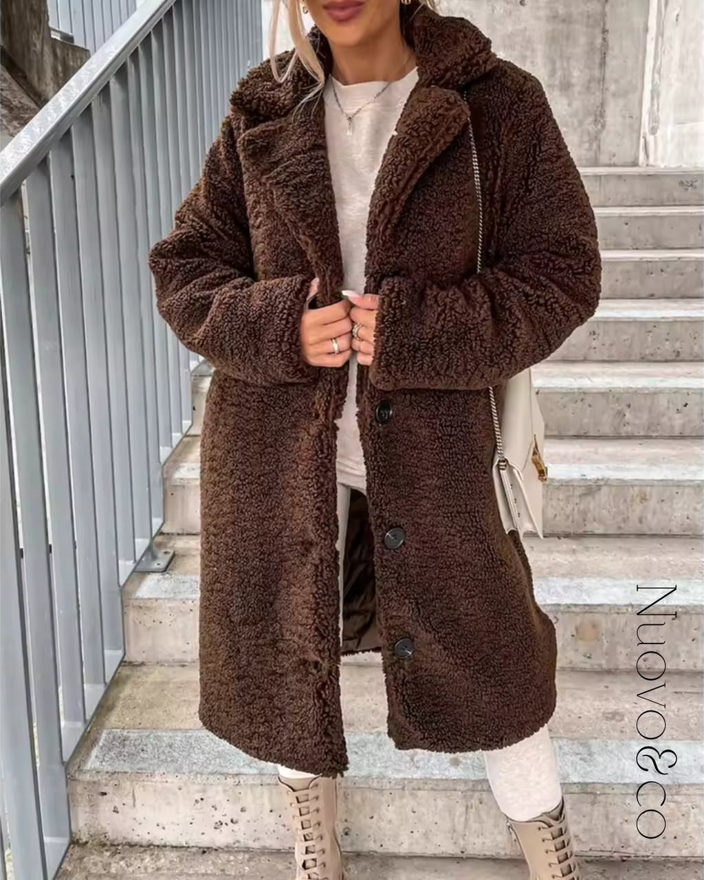 Cozzy™ | Abrigo teddy de pelo suave con cuello vuelto – el must-have del otoño/invierno