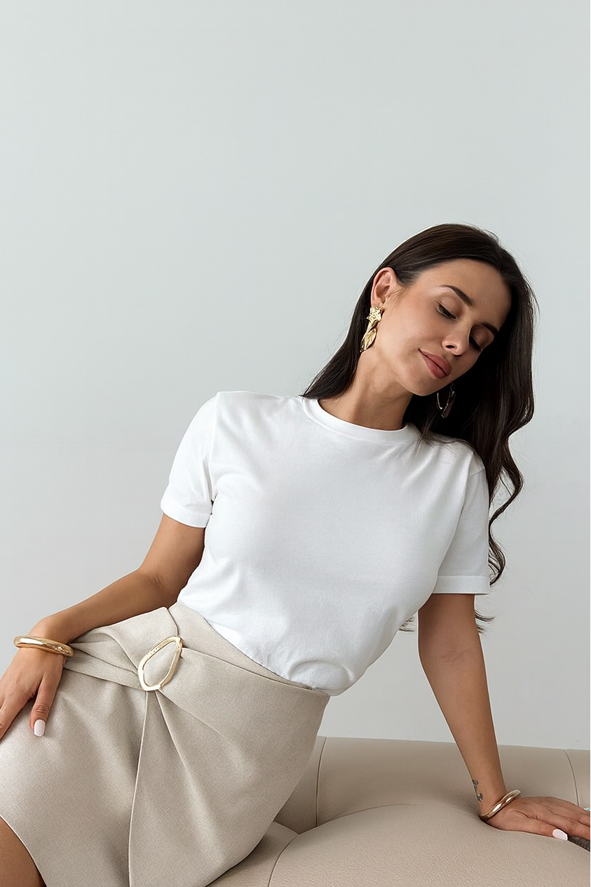 Aura Mediterránea™ | Falda-pantalón suplex con detalle metalizado - Nuovo&CO