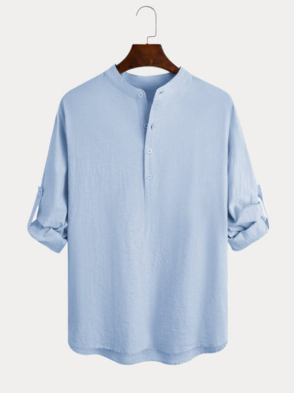 Cotton Linen Casual Long Sleeve Shirt Shirts coofandystore 