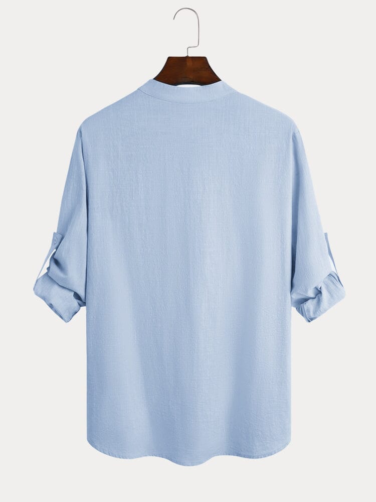 Cotton Linen Casual Long Sleeve Shirt Shirts coofandystore 