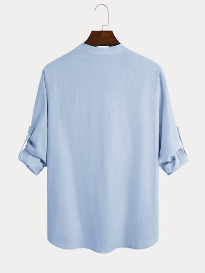 Cotton Linen Casual Long Sleeve Shirt Shirts coofandystore 