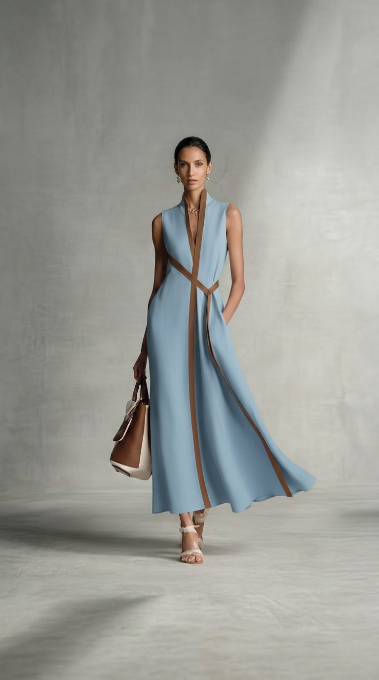 ELIRA | Vestido Lino Esculpido