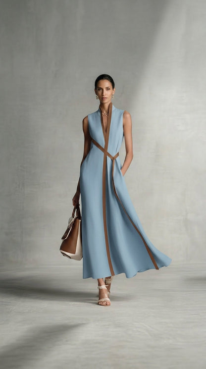 ELIRA | Vestido Lino Esculpido