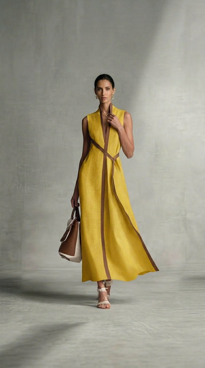 ELIRA | Vestido Lino Esculpido