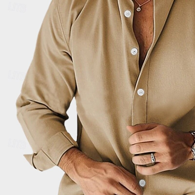 Adriano™ | Camisa gris carbón de tejido técnico transpirable - Nuovo&CO