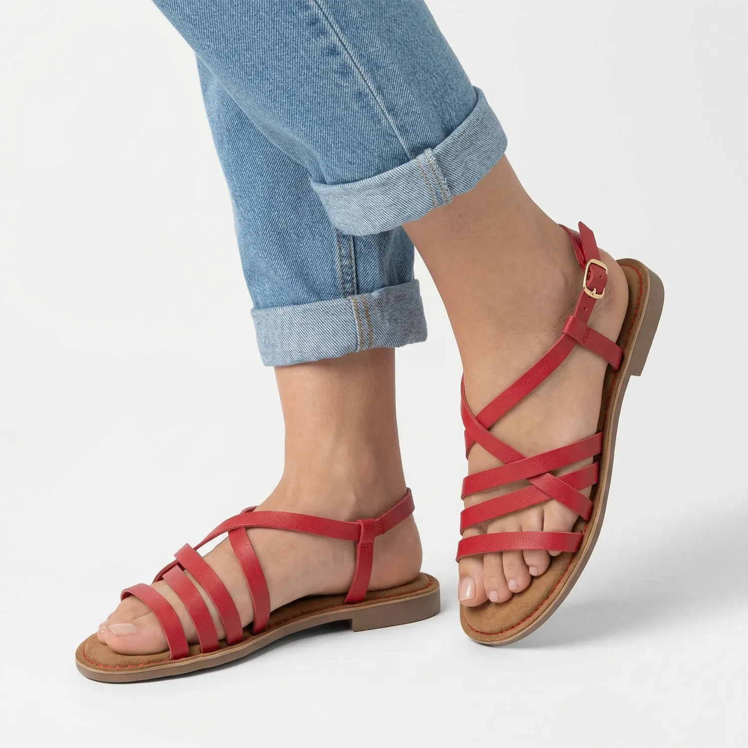 Zuza Dames Sandalen Leer Red