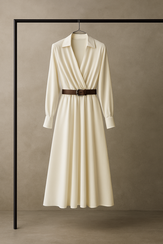 Mykonos™ | Vestido midi elegante de algodón – estilo mediterráneo - Nuovo&CO