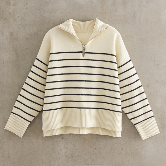 Riviera™ | Jersey marinero a rayas con cremallera - Nuovo&CO