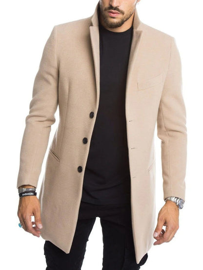 Leandro™ | Abrigo beige Slim Fit de corte sastre - Nuovo&CO