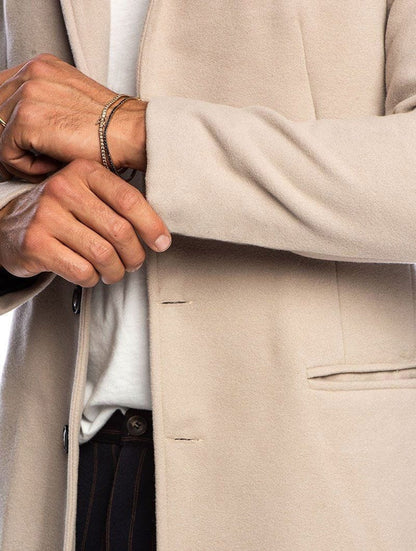 Leandro™ | Abrigo beige Slim Fit de corte sastre - Nuovo&CO