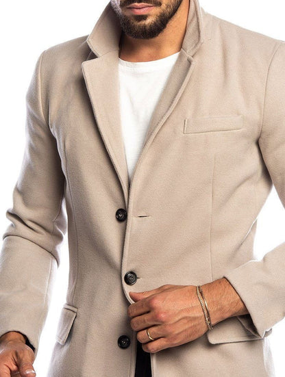 Leandro™ | Abrigo beige Slim Fit de corte sastre - Nuovo&CO