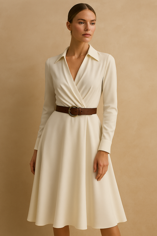 Mykonos™ | Vestido midi elegante de algodón – estilo mediterráneo - Nuovo&CO