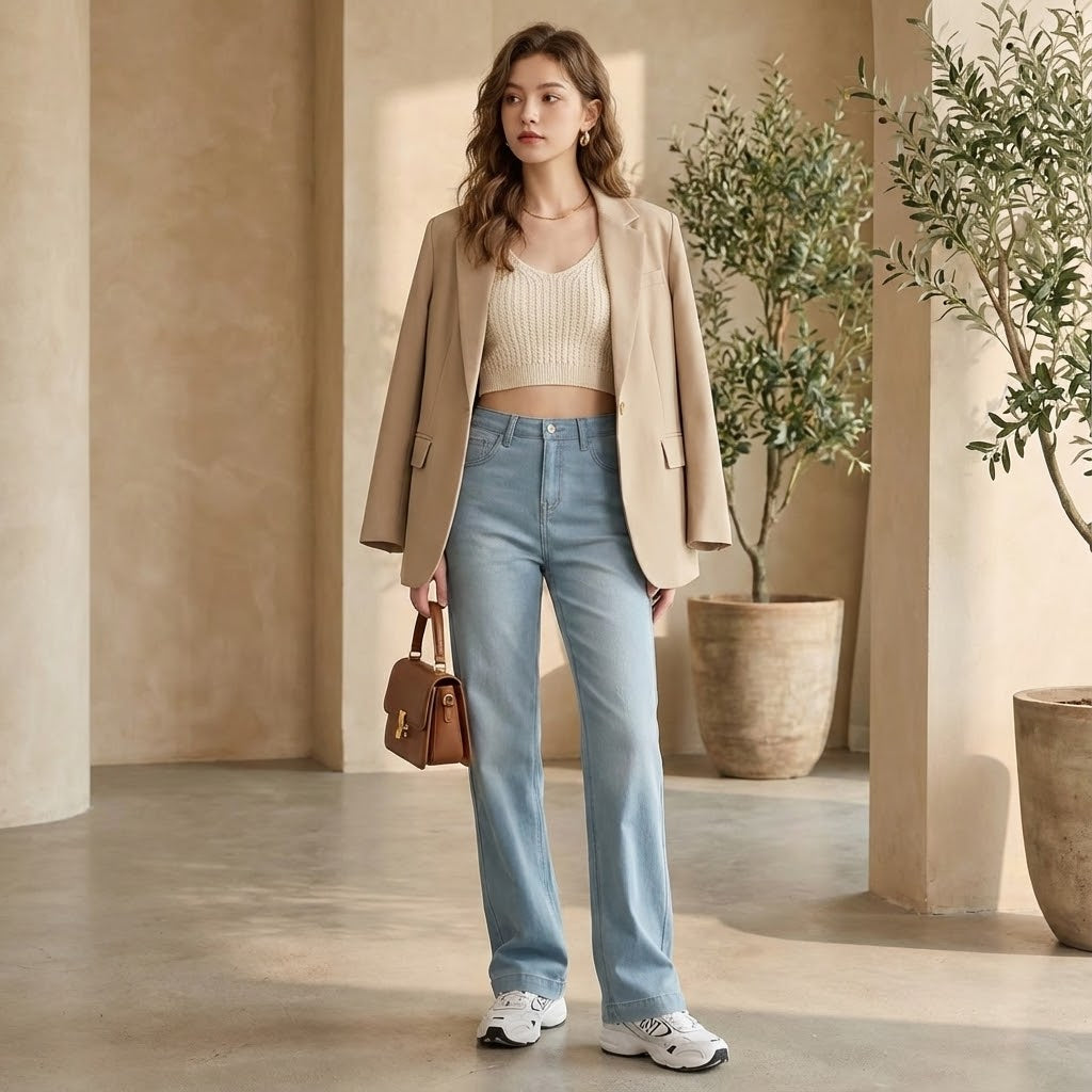 Chiclana™ | Vaqueros rectos de tiro alto y lavado claro - Nuovo&CO