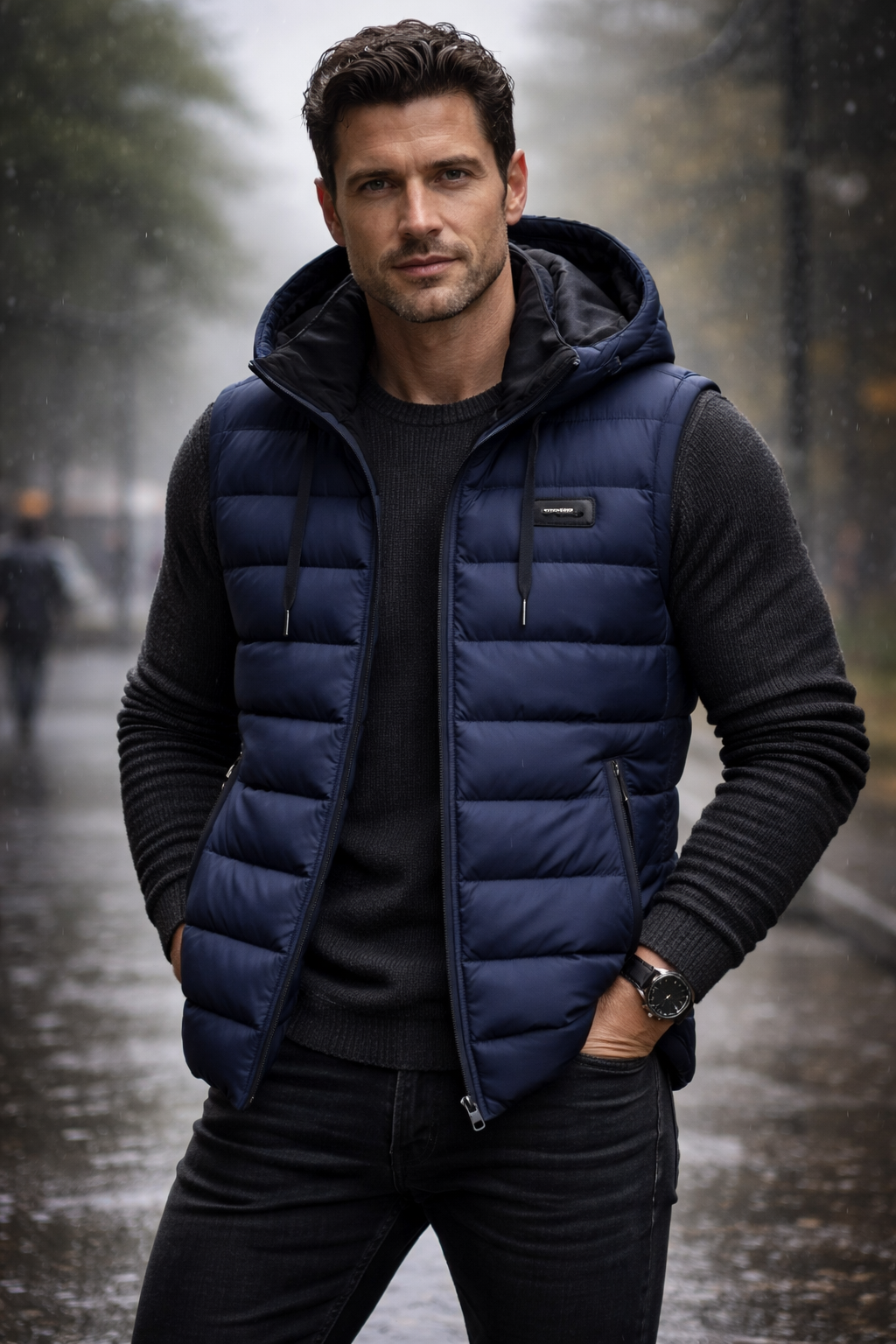 Alvaro™ | Chaleco térmico acolchado con capucha